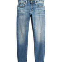 Organic Cotton Slim Jeans - Atlantic Bright Blue Rip