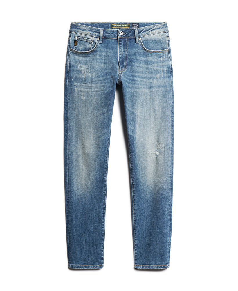 Organic Cotton Slim Jeans - Atlantic Bright Blue Rip