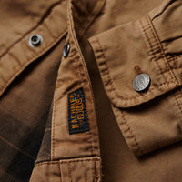 Organic Cotton Canvas Workwear Overshirt - Sandstone Brown