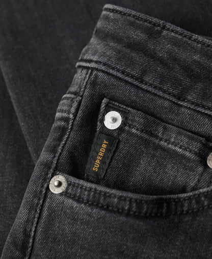 Organic Cotton Vintage Mid Rise Skinny Jeans - Walcott Black Stone