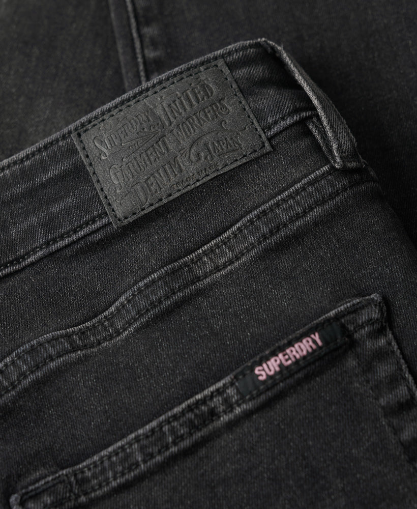 Organic Cotton Vintage Mid Rise Skinny Jeans - Walcott Black Stone