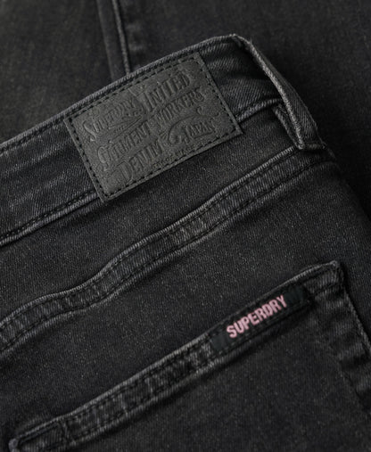Organic Cotton Vintage Mid Rise Skinny Jeans - Walcott Black Stone