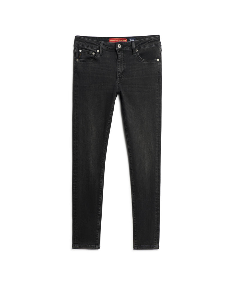 Organic Cotton Vintage Mid Rise Skinny Jeans - Walcott Black Stone