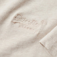 Organic Cotton Essential Logo T-Shirt - Oat Cream Marl