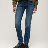 Organic Cotton Mid Rise Slim Jeans - Valley Blue