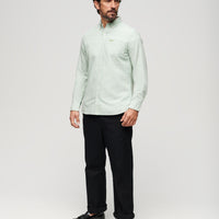 Organic Cotton Long Sleeve Oxford Shirt - Light Green