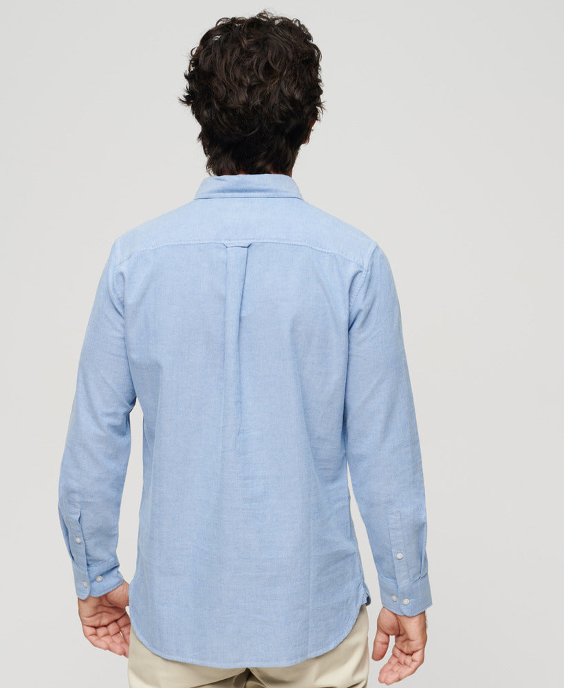 Organic Cotton Long Sleeve Oxford Shirt - Royal Blue