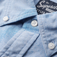 Organic Cotton Long Sleeve Oxford Shirt - Royal Blue