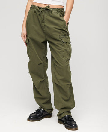 Low Rise Para Cargo - Olive Night Green