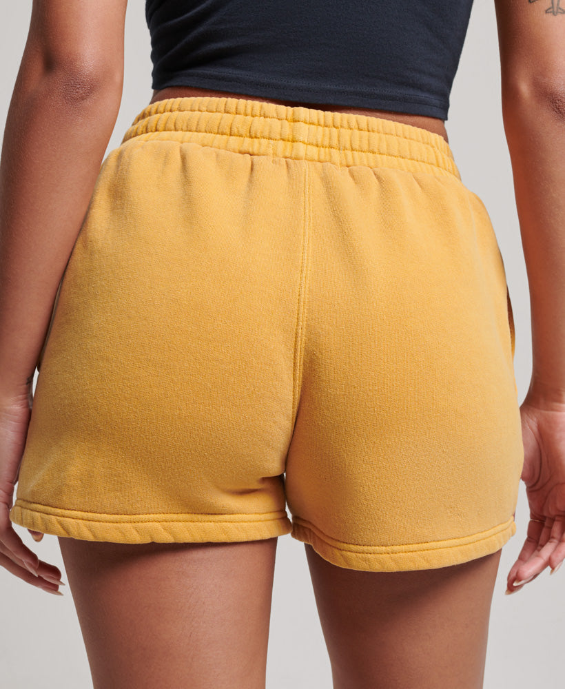 Vintage Wash Sweat Shorts - Gold