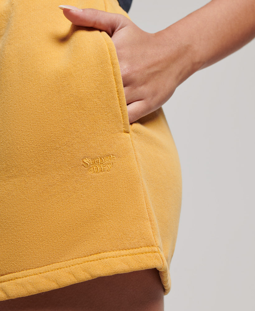 Vintage Wash Sweat Shorts - Gold